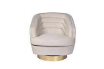 Мебель Garda Decor 87YY-19388 CRE Кресло вращающееся, велюр кремовый 90*88*84см арт. 87YY-19388 CRE