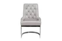 Мебель Garda Decor 76AR-62105 Стул велюр светло-серый/хром 65*61*93см арт. 76AR-62105