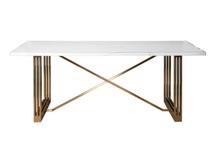 Мебель Garda Decor 30F-14780 Стол обеденный белый / браш.золото 200*100*76см арт. 30F-14780