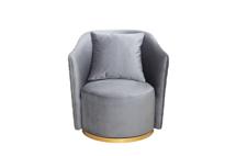 Мебель Garda Decor Кресло Верона(Verona/VD) вращающееся, велюр ,бирюзовый Colt1004-BIRUZ/золото 70*77*80см арт. 179VD-VERONA/VD-Colt1004