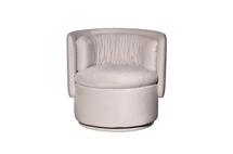 Мебель Garda Decor ZW-06101 Кресло поворотное велюр кремовый 76*72*71см арт. ZW-06101