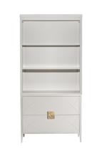 Мебель Garda Decor 151SV-000023 Шкаф-витрина открытый широкий с комодом с 2-мя ящиками арт. 151SV-000023