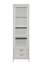 Мебель Garda Decor 151SV-000021 Шкаф-витрина 1 стеклянный фасад с тумбой прикроватной с 2-мя ящиками арт. 151SV-000021