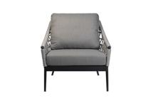 Мебель Garda Decor 39AR-00628 Кресло "Марра" темно-серое 80*80*85,5см, оплетка"сеть" арт. 39AR-00628