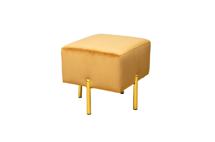Мебель Garda Decor Пуф Марио(Mario) вельвет оранжевый Velv-ORANG 42*42*44см арт. MARIO-Velv ORANG