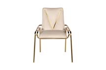 Мебель Garda Decor 30C-DR-20013C CR Стул велюр кремовый 63*65*85см с V-декором арт. 30C-DR-20013C CR