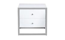 Мебель Garda Decor KFG104 Тумба с 2-мя ящиками белая/хром 60*40*58см арт. KFG104