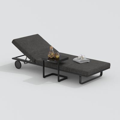Мебель IDEAL PATIO Шезлонг COSTA на колесах маренго - каркас карбон арт. CST.3017000