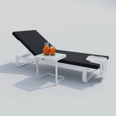 Мебель IDEAL PATIO Шезлонг LETTO антрацит - белый каркас арт. LTT.3025000