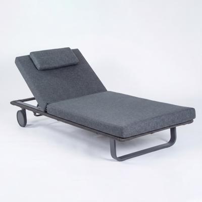 Мебель IDEAL PATIO Шезлонг КОСТА С на колесах, каркас карбон, матрас маренго (с подушкой) арт. CST.3017001