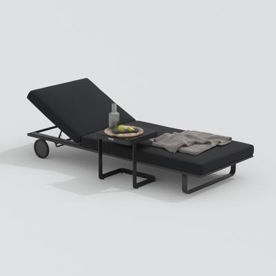 Мебель IDEAL PATIO Шезлонг КОСТА на колесах черный - каркас карбон арт. CST.3016000