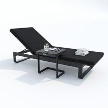 Мебель IDEAL PATIO Шезлонг LETTO черный - каркас карбон арт. LTT.3016000