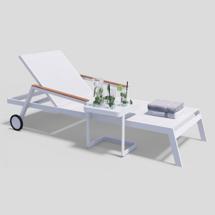 Мебель IDEAL PATIO Шезлонг SPONDA белый арт. SPN.302800