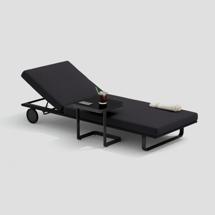 Мебель IDEAL PATIO Шезлонг COSTA на колесах антрацит - каркас карбон арт. CST.3015000