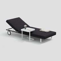 Мебель IDEAL PATIO Шезлонг COSTA на колесах антрацит - белый каркас арт. CST.3025000