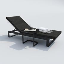 Мебель IDEAL PATIO Шезлонг ЛЕТТО маренго - каркас карбон арт. LTT.3017000