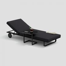 Мебель IDEAL PATIO Шезлонг КОСТА на колесах антрацит - каркас карбон арт. CST.3015000