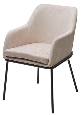 Мебель М-СИТИ Стул АЛИСТЕР, цвет RAIN 2 какао велюр / черный каркас арт. 688М05717