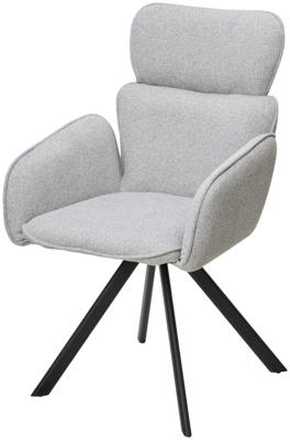 Мебель М-СИТИ Стул ЛОНГ (LONG) 360 град. поворот. NS10 Серый, букле / черный каркас арт. 670M05870