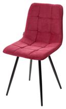 Мебель М-СИТИ Стул UNO 25 ВИННЫЙ #16, велюр / ЧЕРНЫЙ, М-City арт. 461MC04569