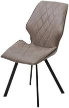 Мебель М-СИТИ Стул РАФАЭЛЬ, цвет Style-04 Таупе, ткань под нубук / черный каркас М-City арт. 472M05853