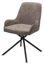 Мебель М-СИТИ Стул ЛУИДЖИ ДАНС 180 град. поворотный, NORDIC 35 Серо-коричневый / Черный каркас, M-City арт. 480M05665