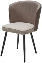 Мебель М-СИТИ Стул МОНЕ цвет Бисквит ROVENA BISCUT  ткань / ORAKUL 290 экокожа / Черный каркас арт. 480M05673