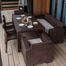 Мебель Royal Family Обеденный комплект LANA LUX DINING XL коричневый арт. 835-855-61-21