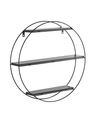 Мебель Stool Group Полка Luna черная черный мрамор арт. УТ000036379