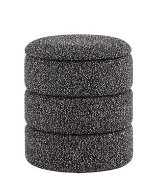 Мебель Stool Group Пуф с ящиком Hive XS букле черный меланж арт. УТ000038720