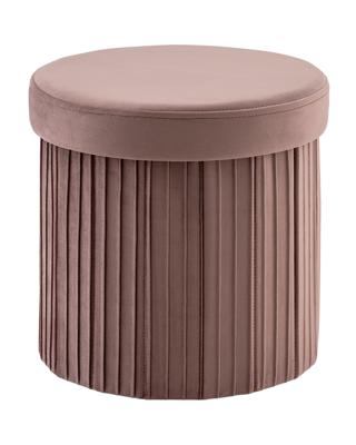 Мебель Stool Group Пуф складной с ящиком Store Round пыльно-розовый арт. УТ000040151
