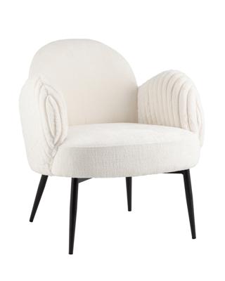 Мебель Stool Group Кресло Wave Stripes букле белый арт. УТ000038941