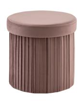 Мебель Stool Group Пуф складной с ящиком Store Round пыльно-розовый арт. УТ000040151