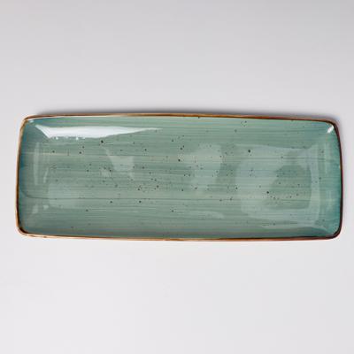 Набор посуды AksHome Блюдо прямоугольное VITAL, фарфор, зеленый, 31*12*2см арт. ZN-381636