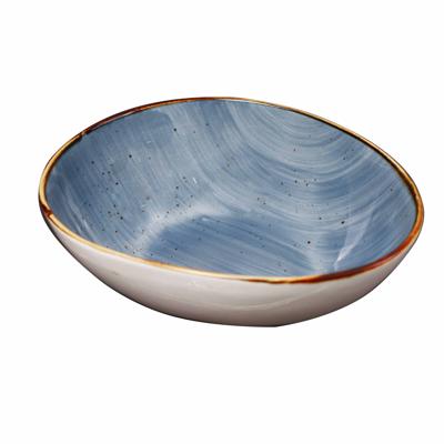 Набор посуды AksHome Блюдо глубокое VITAL 3, фарфор, синий, 21*17*7см арт. ZN-381640