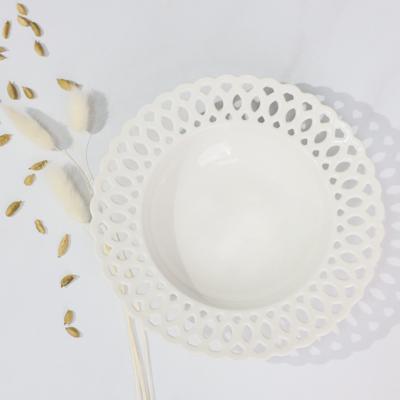 Набор посуды AksHome Тарелка глубока DELICATE, фарфор, белый, 20,3*3,8см арт. ZN-381632