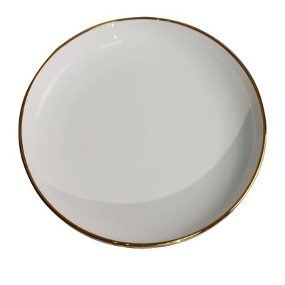Набор посуды AksHome Тарелка MOONSHINE, керамика, темно-зеленый+золото, 26*3,8см арт. ZN-381648