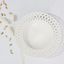 Набор посуды AksHome Тарелка глубока DELICATE, фарфор, белый, 20,3*3,8см арт. ZN-381632