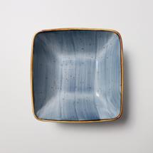 Набор посуды AksHome Тарелка квадратная глубокая VITAL 1, фарфор, синий, 19,3*19,3*7см арт. ZN-381635