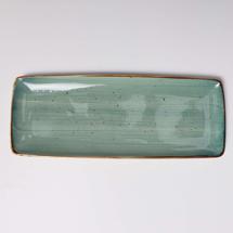 Набор посуды AksHome Блюдо прямоугольное VITAL, фарфор, зеленый, 31*12*2см арт. ZN-381636