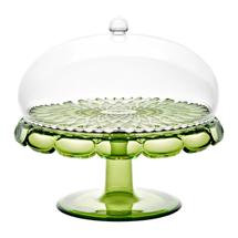 Набор посуды Guzzini Блюдо для торта с крышкой vanity, D30 см, зеленое арт. 131901SAC13