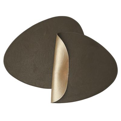 Набор посуды ЯЯЯ Набор из 2-х двухсторонних сервировочных салфеток drop, 33х41 см, коричневый/карамельный арт. LJ0000465