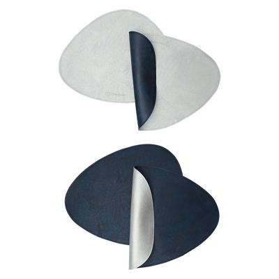 Набор посуды ЯЯЯ Набор из 4-х двухсторонних сервировочных салфеток drop, 33х41 см, синий/светло-серый арт. LJ0000468