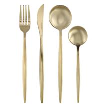 Набор посуды ЯЯЯ Набор столовых приборов globe, золотистые матовые, 16 пред. арт. LJ0000384