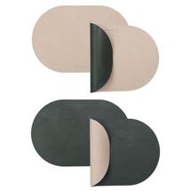 Набор посуды ЯЯЯ Набор из 4-х двухсторонних сервировочных салфеток pool, 30х45 см, зеленый/бежевый арт. LJ0000422