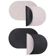 Набор посуды ЯЯЯ Набор из 4-х двухсторонних сервировочных салфеток pool, 30х45 см, черный/светло-серый арт. LJ0000425