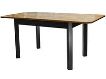 Обеденные столы Мебелик Стол обеденный Мариус М 80 дуб/чёрный 120/170*80 арт. 005567