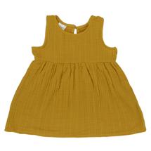 Одежда Tkano Платье без рукава из хлопкового муслина горчичного цвета из коллекции essential 12-18m арт. TK20-KIDS-DRS0001