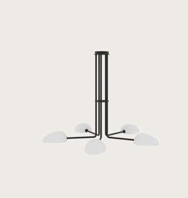 Подвесной светильник Aromas del Campo Подвесной светильник Kezo 5L черный/белые плафоны арт. 196910