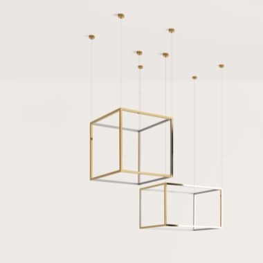 Подвесной светильник Aromas del Campo Подвес Cube-X 44 x 44 cm золотой арт. 091706